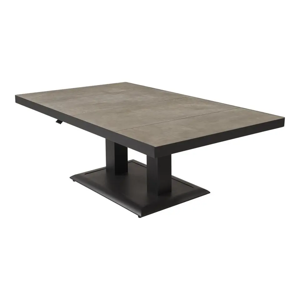 Les - Murcia negro verstelbare eettafel 140x85 cm - antraciet