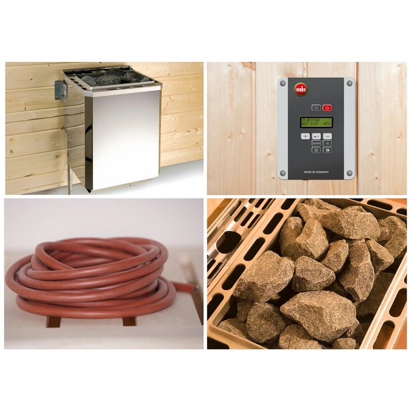 Saunaofen, inkl. externer Steuerung, 4,5 kW