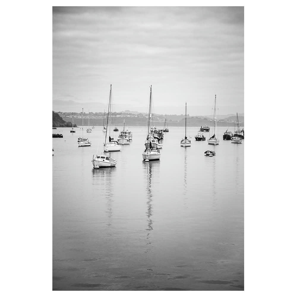 - Tableau impression sur toile bateaux dans le port 60x90cm