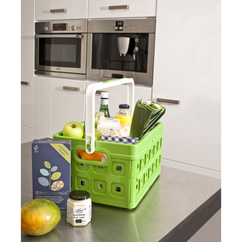 Box de rangement pliant Square vert 24 L SUNWARE