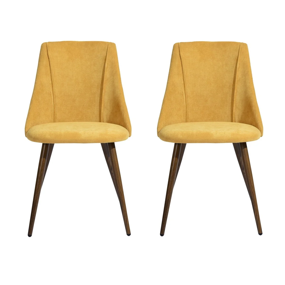 Homylin Mid-Century Modern Velvet Upholstered Kitchen Dining Chair Set of 2
