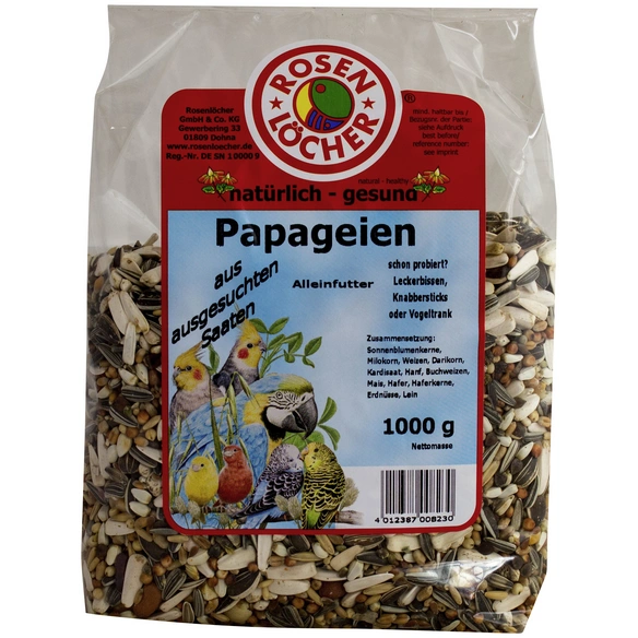 Vogelfutter, 1kg, Sonnenblumenkerne, für Papageien