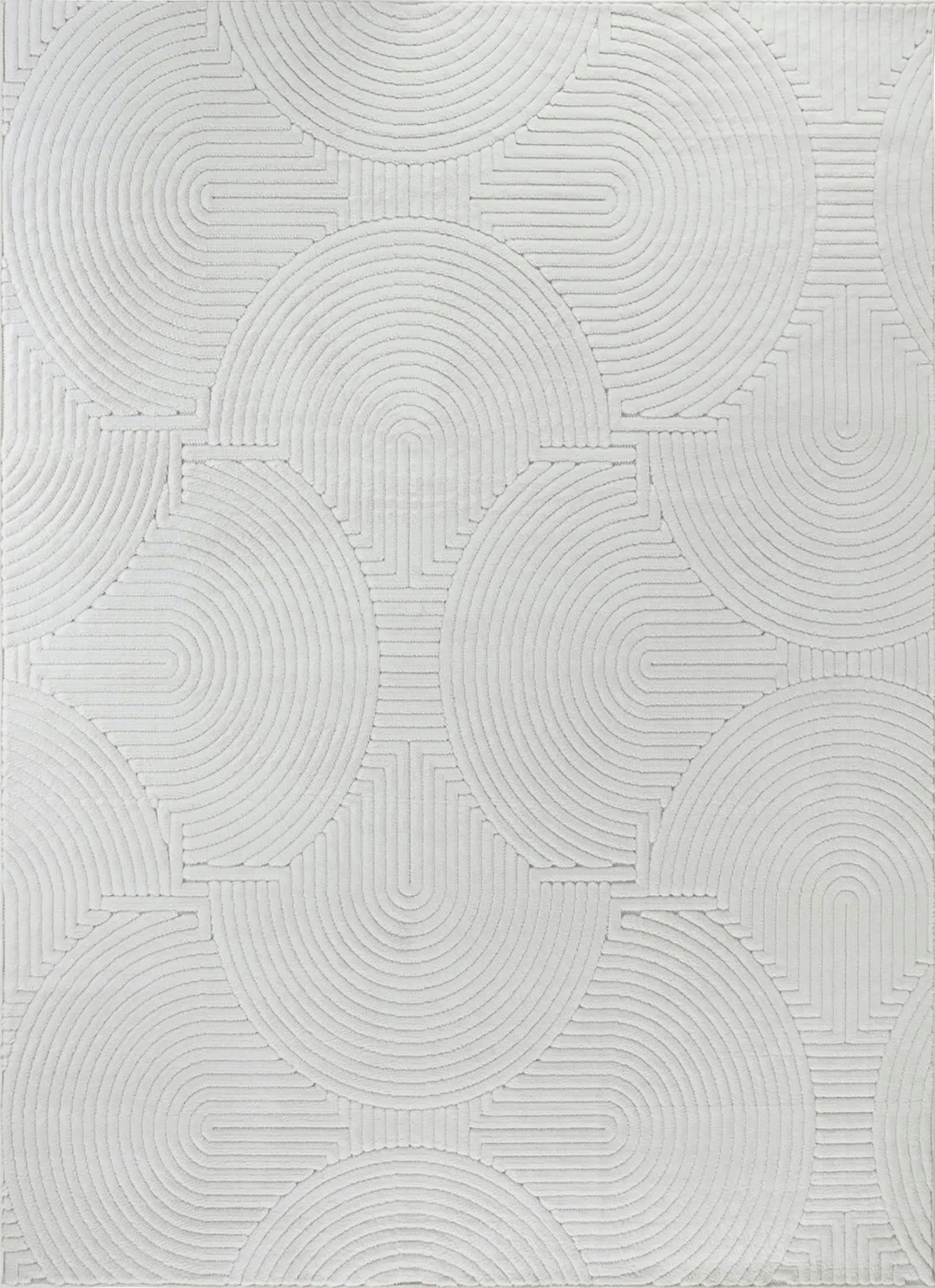 REYKO - Tapis d'Intérieur/d'Extérieur Hygge Blanc 80x150