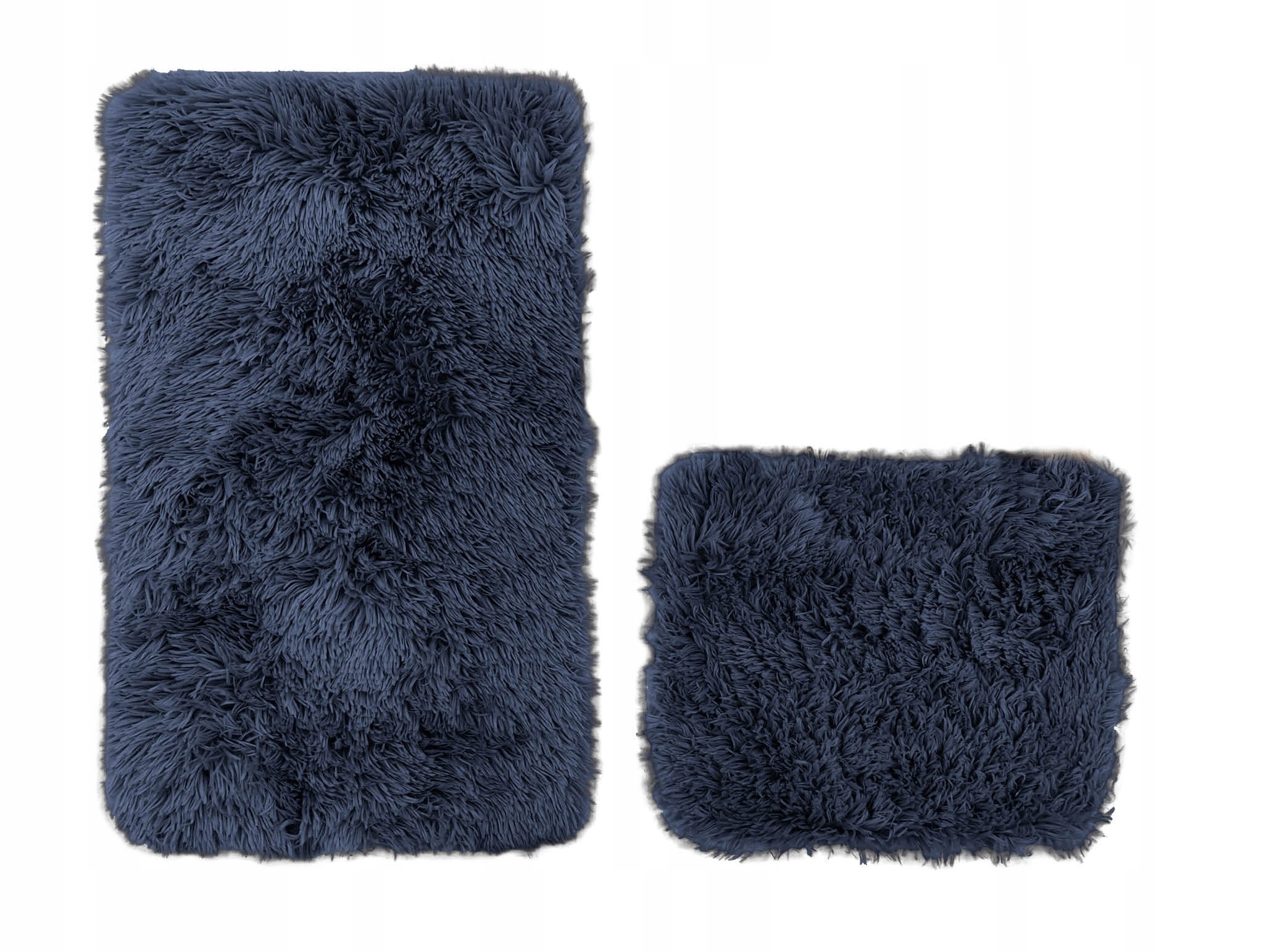Komplet dywaników łazienkowych plusz 2cz granatowy