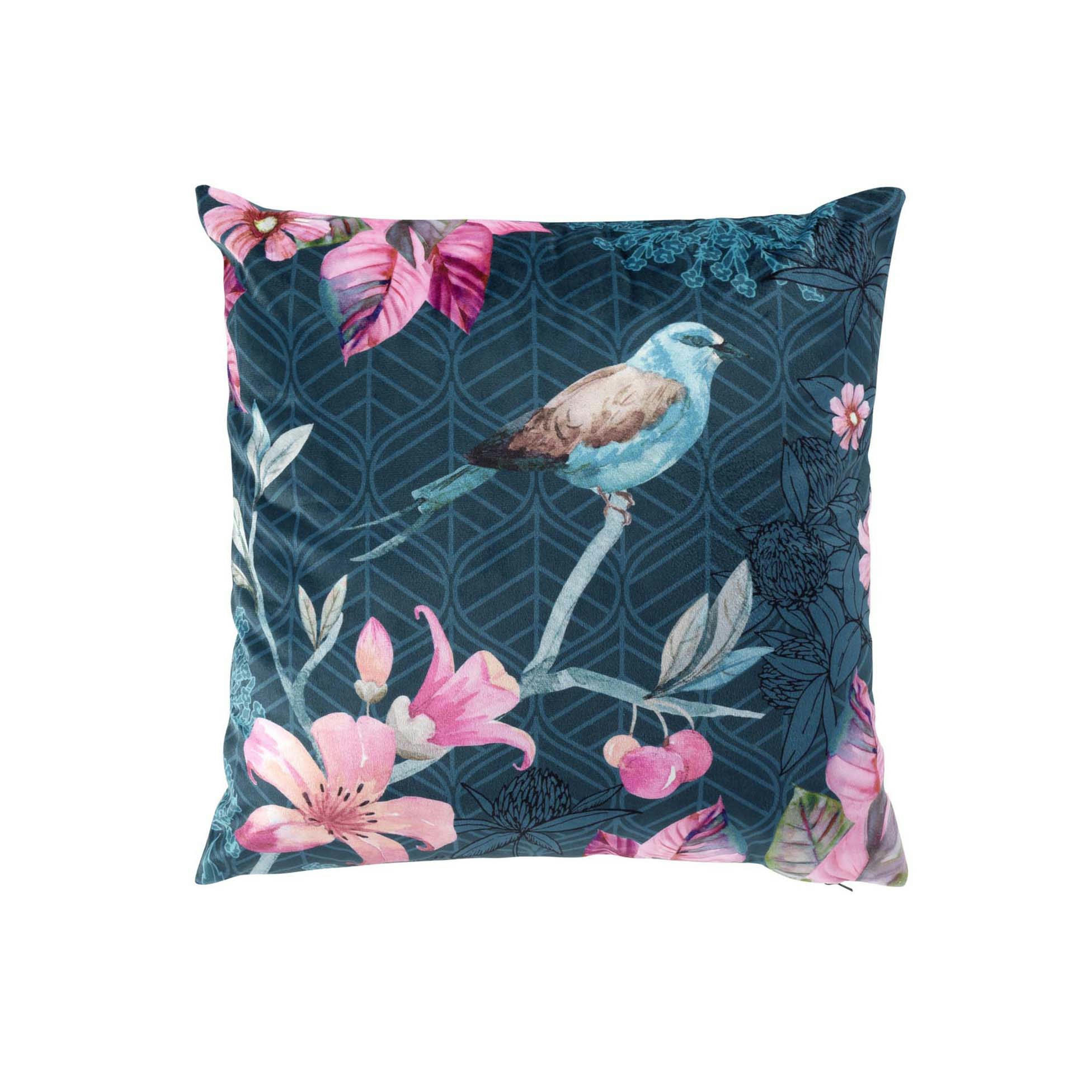 CHRISTINA - Housse de coussin aspect velours 40x40cm