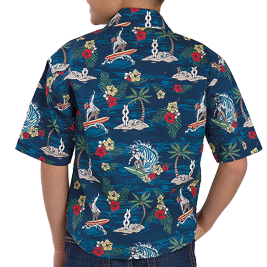 Рубашка с коротким рукавом и кнопками Roper Boys' Cowboy Surf