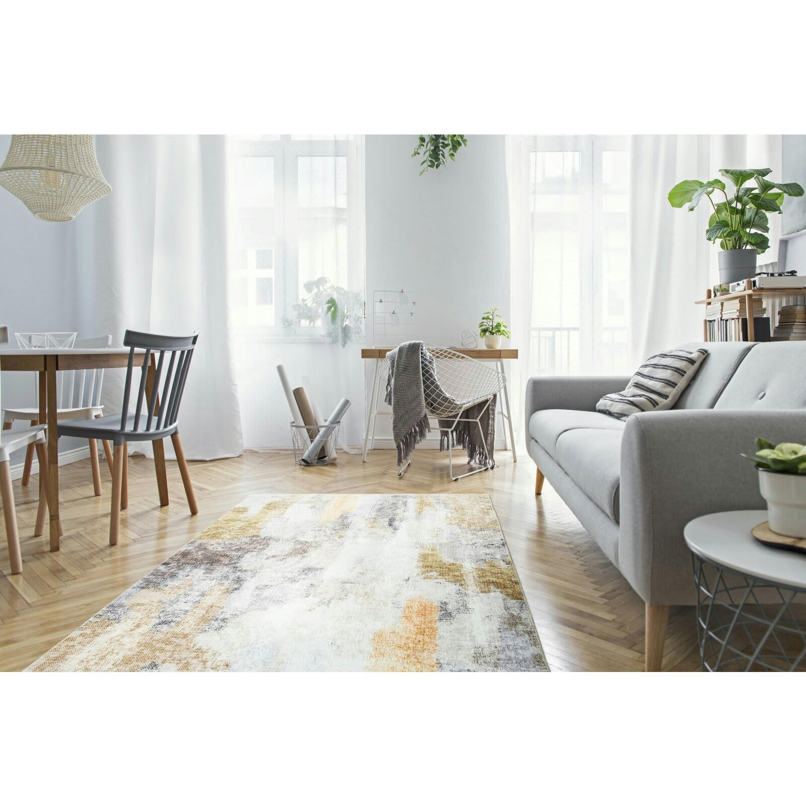 GALAXY - Tapis vintage Polyester Beige