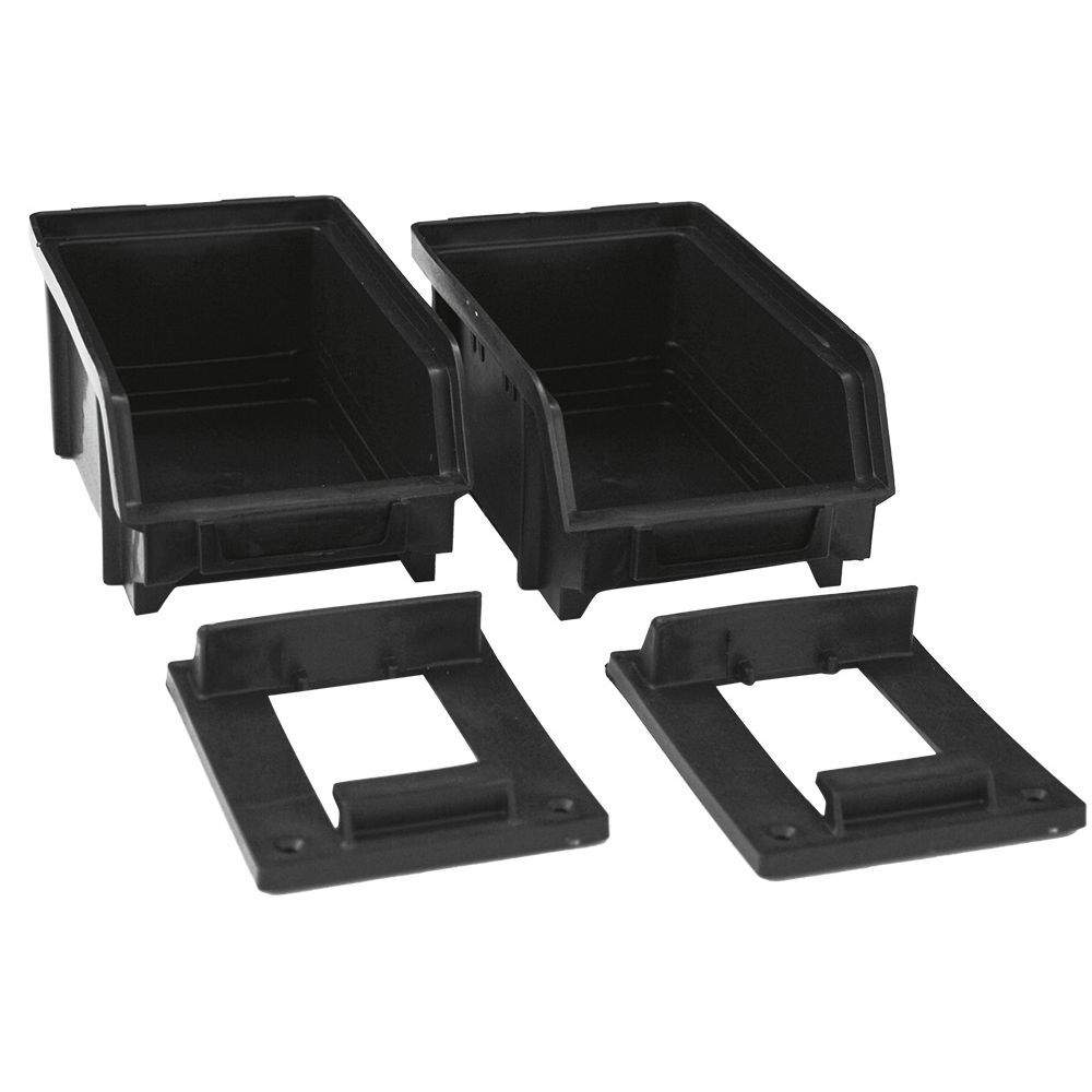 Bac à bec en plastique gris x2