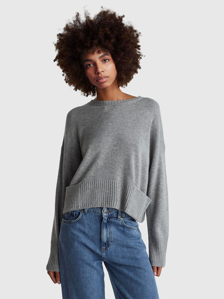 Sweater in wool and viscose blend