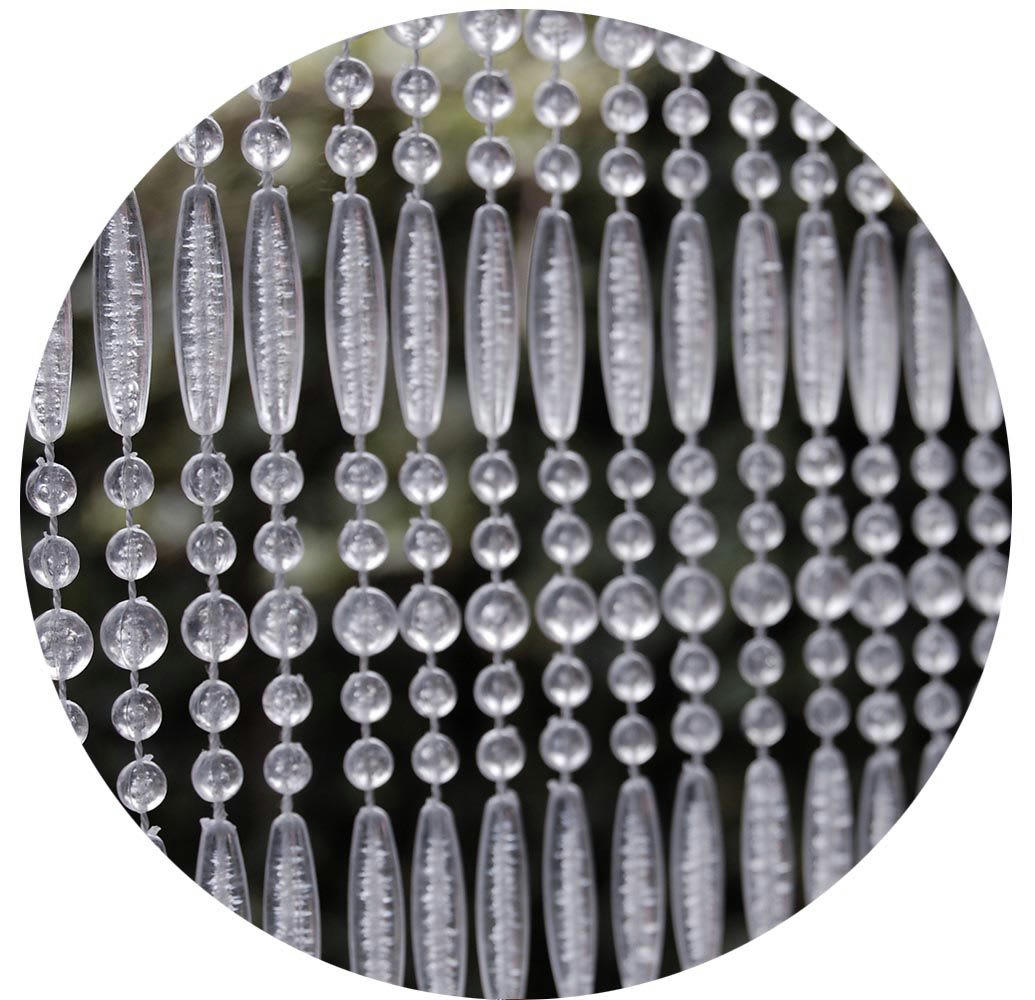 - Rideau de porte en perles transparentes frejus 90 x 210 cm