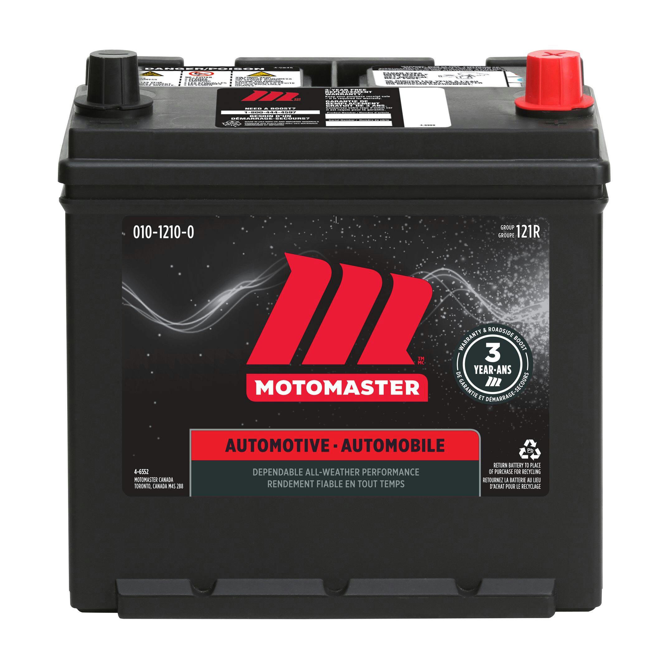 MOTOMASTER Group Size 121R Battery, 550 CCA