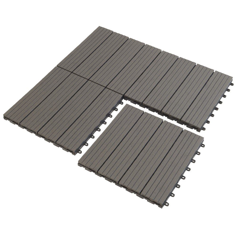 Dalle de jardin clipsable noir x4