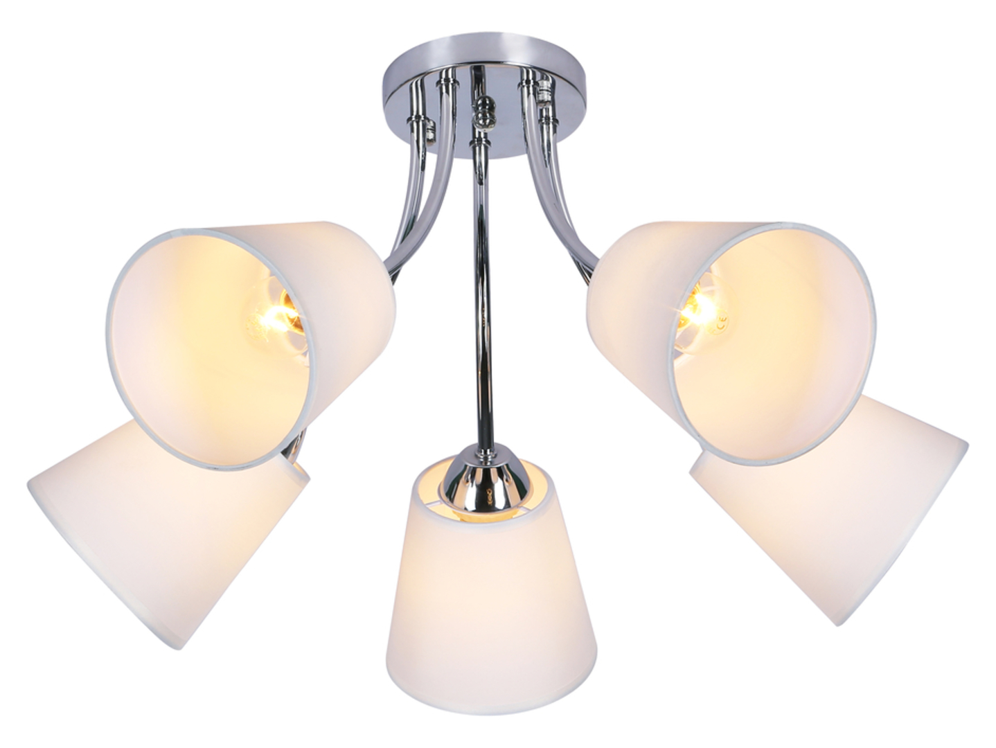 Lampa sufitowa Camila 5-punktowa stalowa srebrna