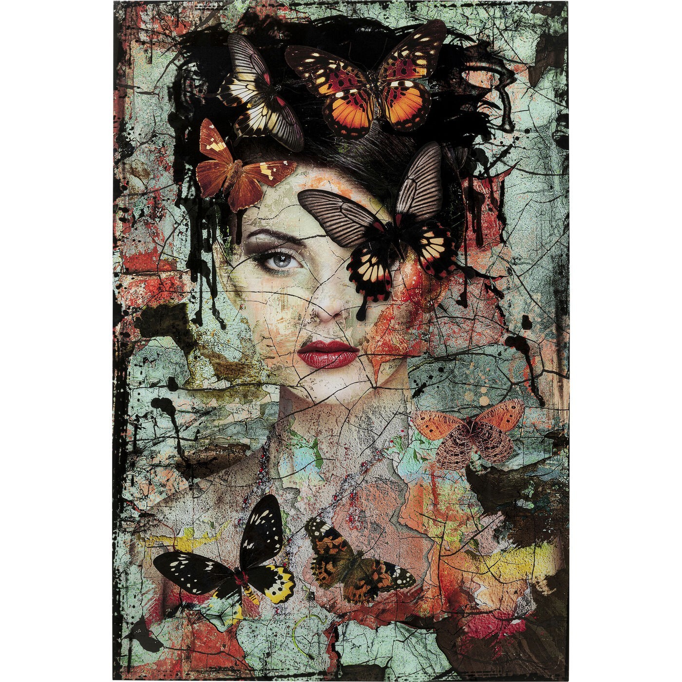 Kare Design Wandofoto Lady Butterfly 55x75cm