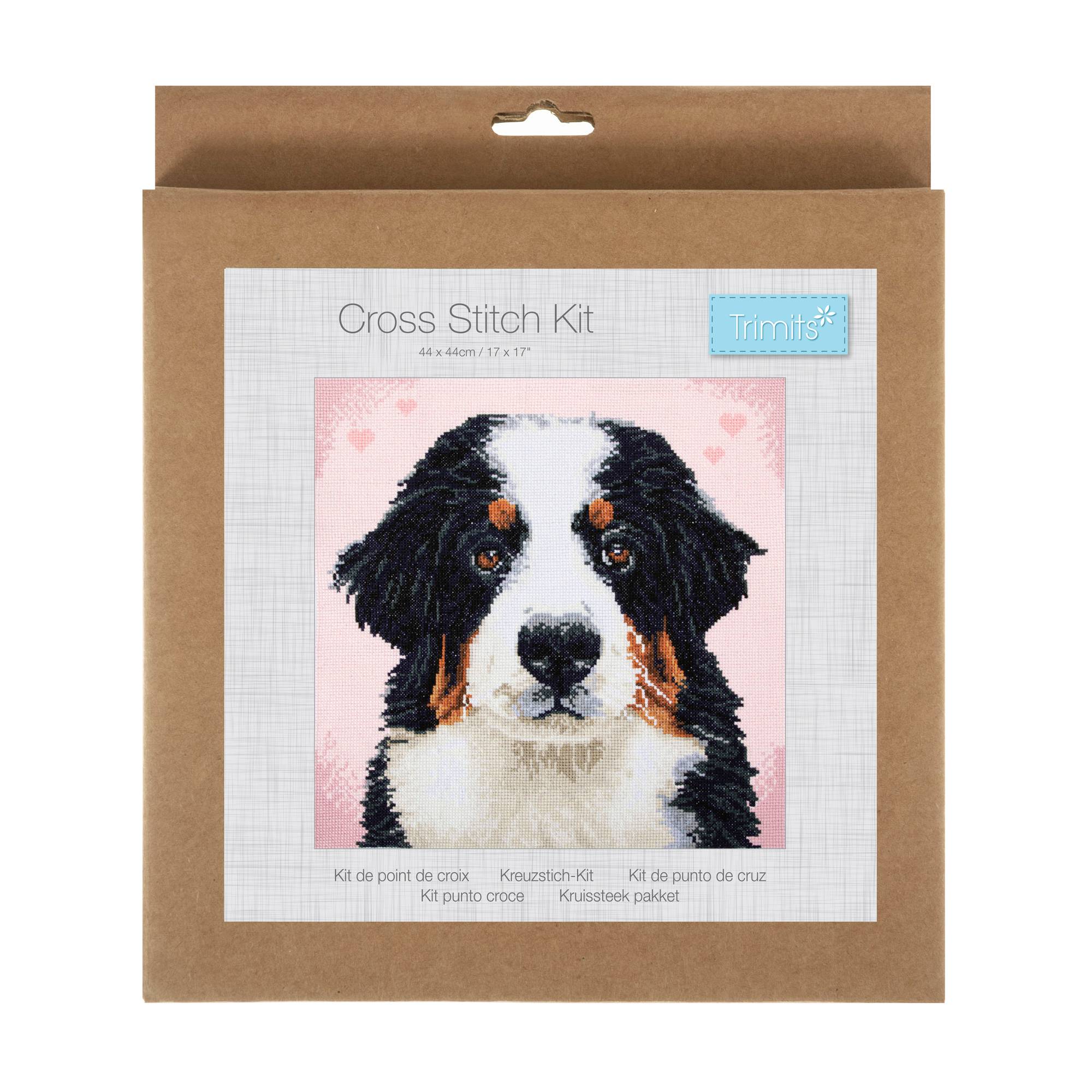 Trimits Woof Large Cross Stitch Kit 36cm x 36cm