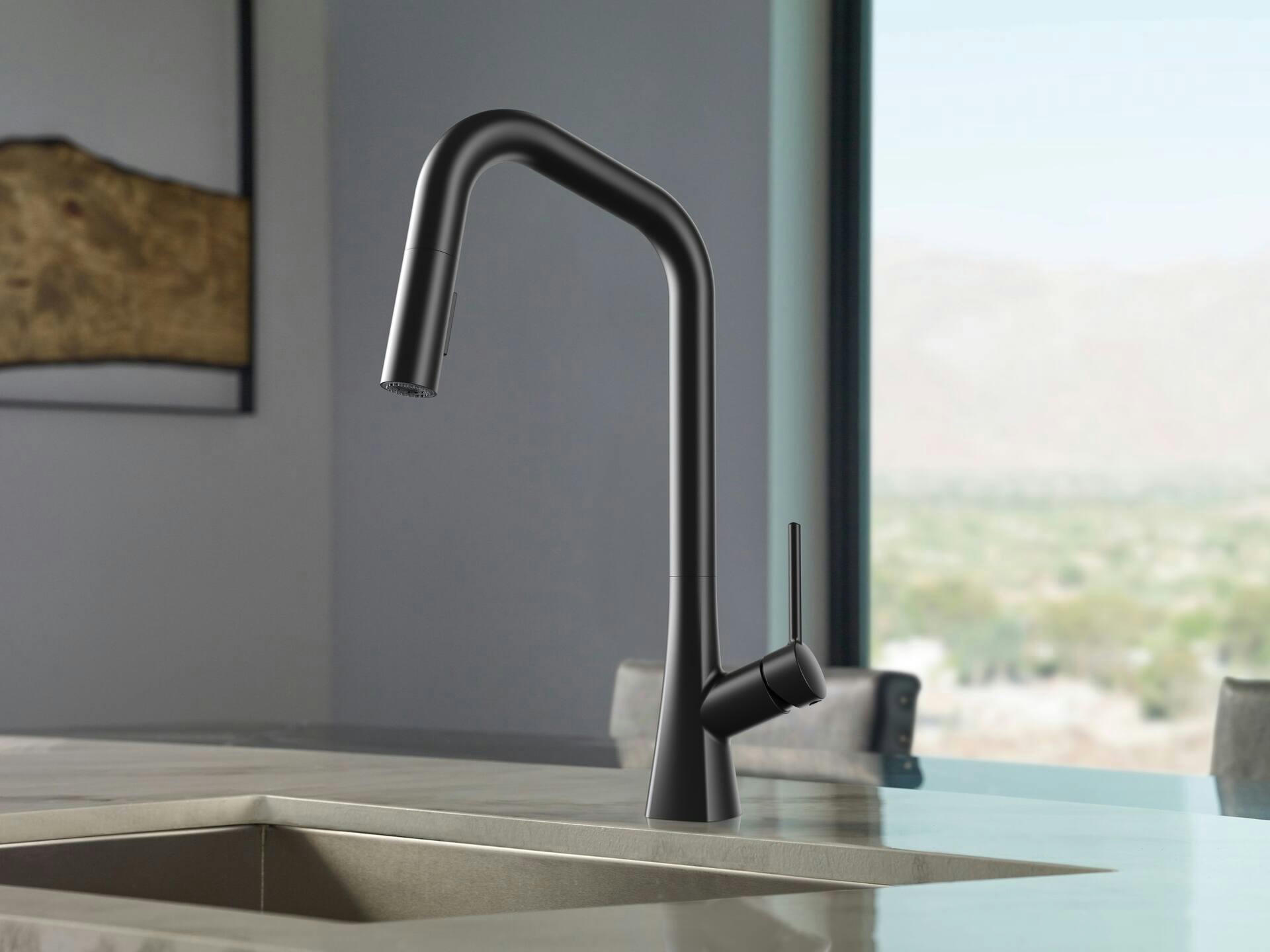 Danze Sieben 1-Handle Kitchen Pull-Down Faucet, Matte Black