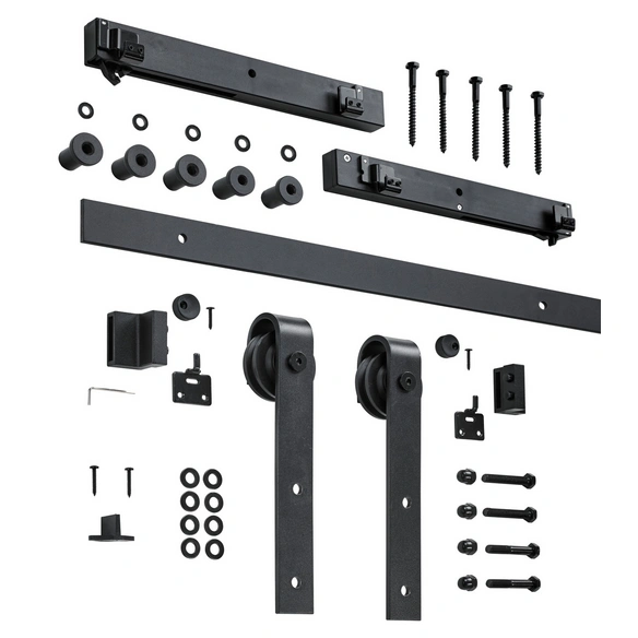 Scheunentorbeschlag, 1 Set, schwarz
