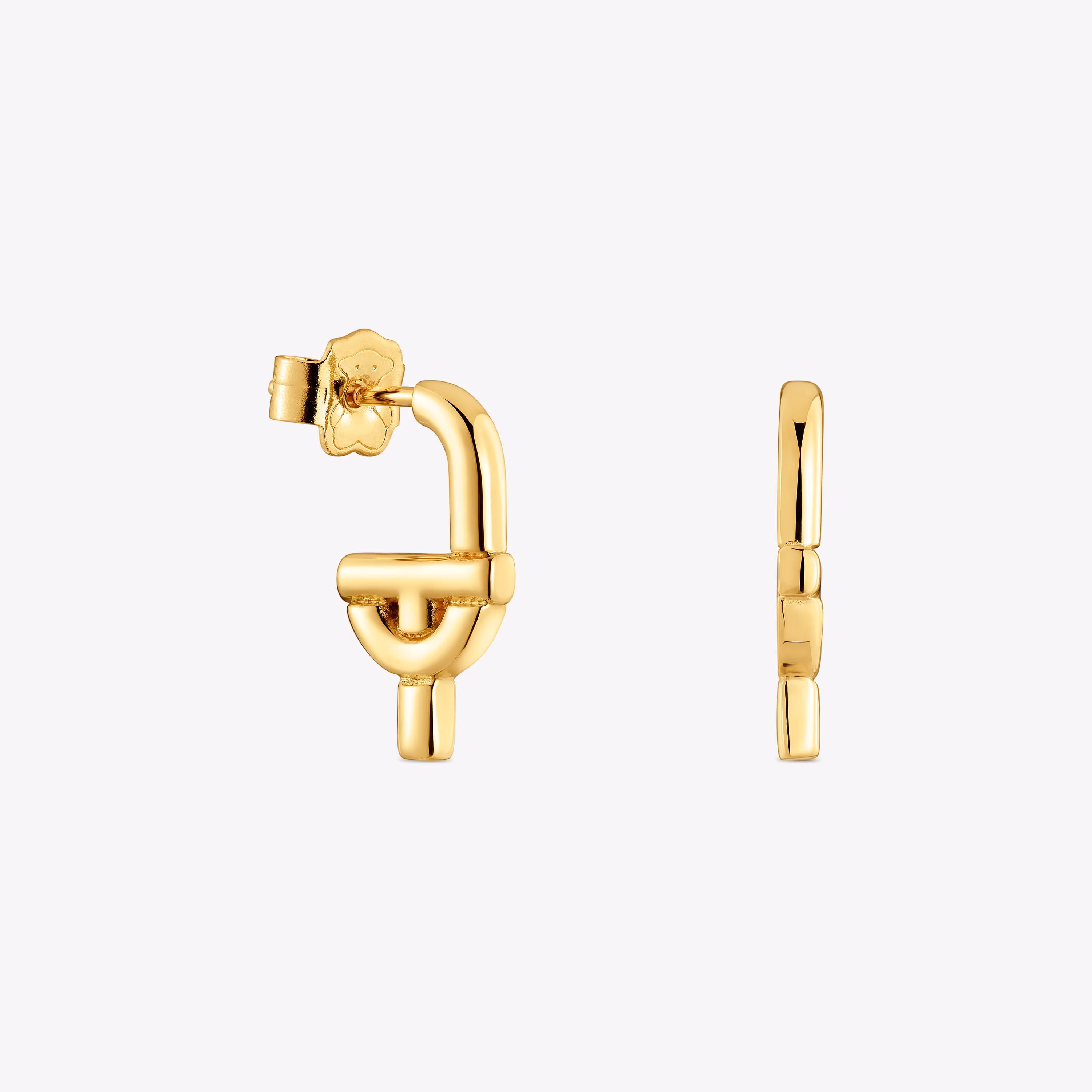 Pendientes con baño de oro 18 kt sobre plata TOUS MANIFESTO