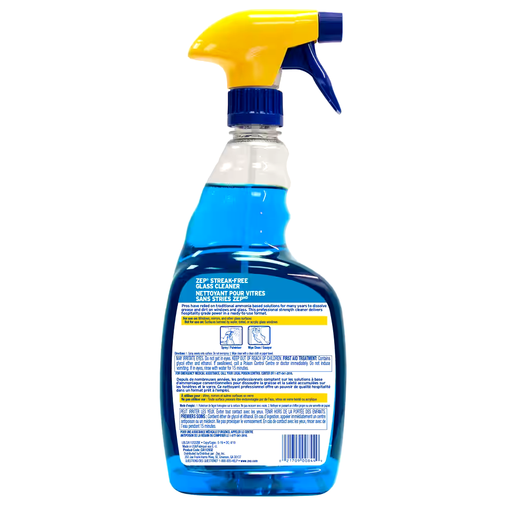 Zep Streak Free Glass Cleaner Spray, 946-mL