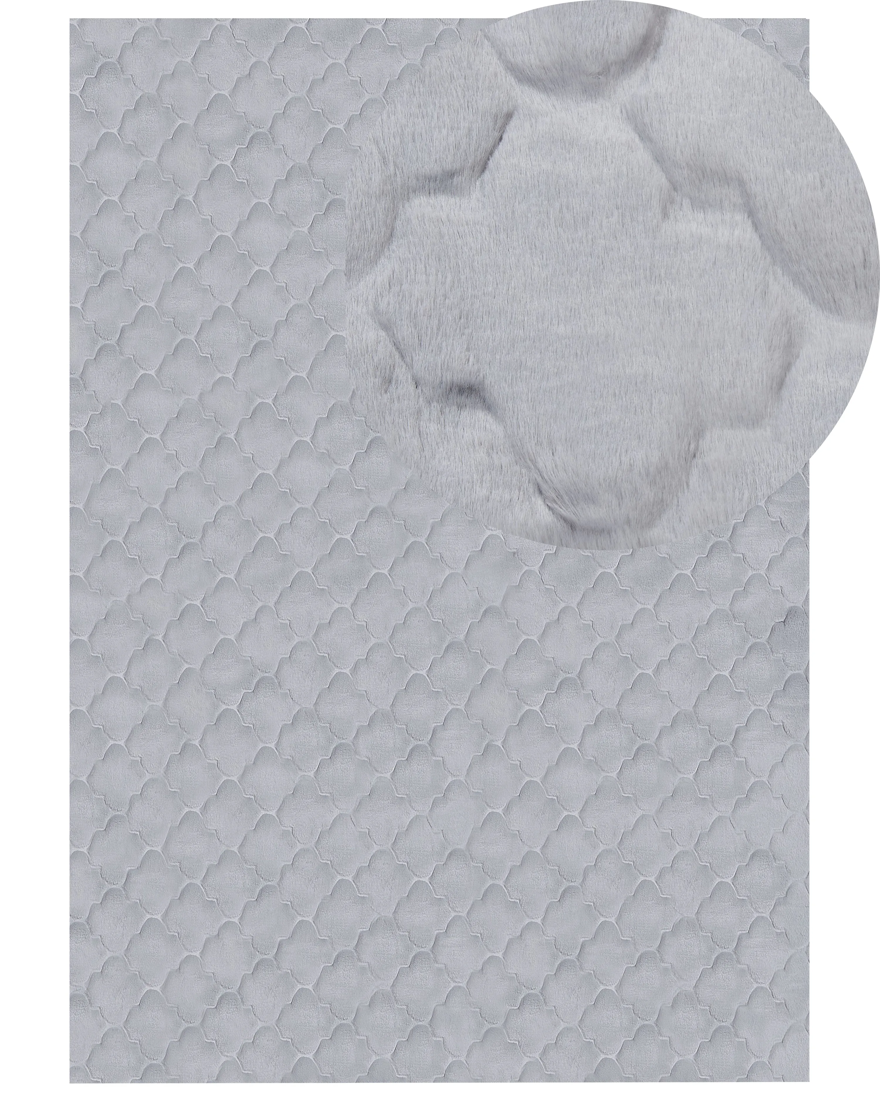 Faux Fur Rug GHARO Grey 160 x 230 cm