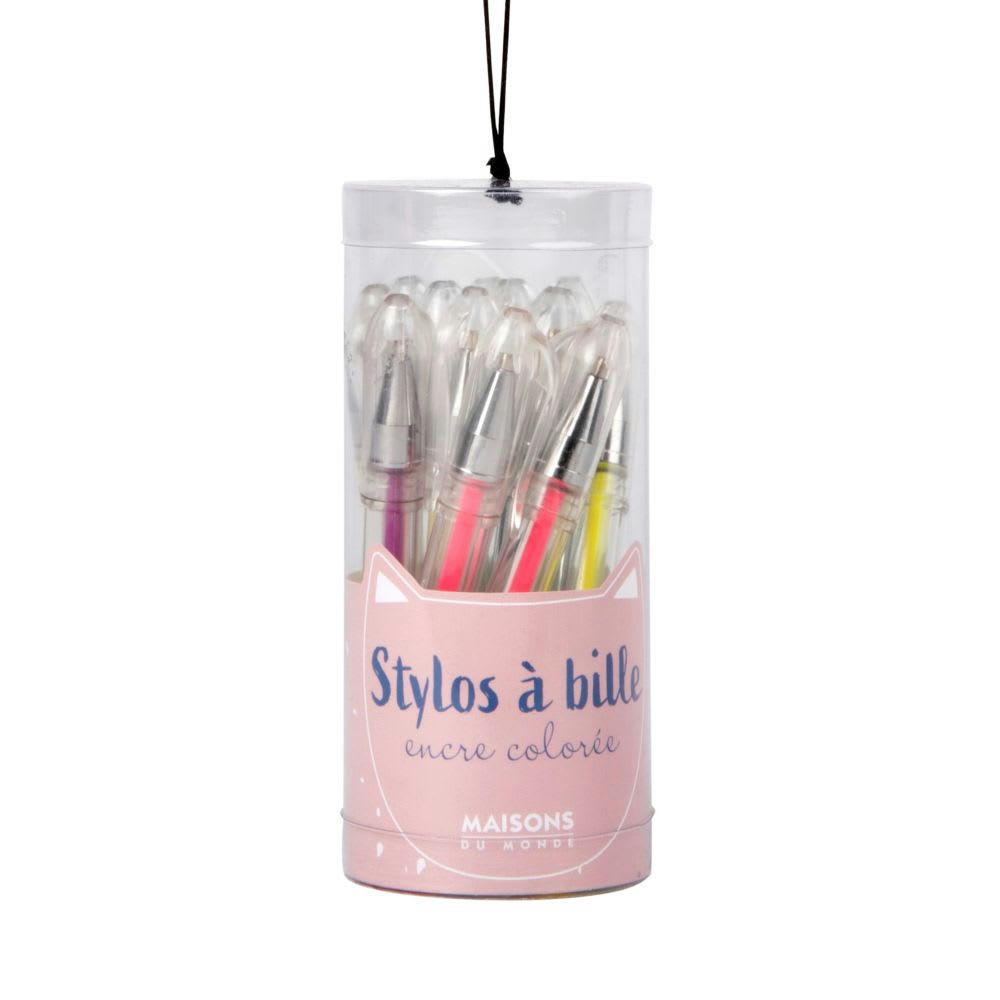 MOODERN - Mini stylo à billes multicolores (x12)