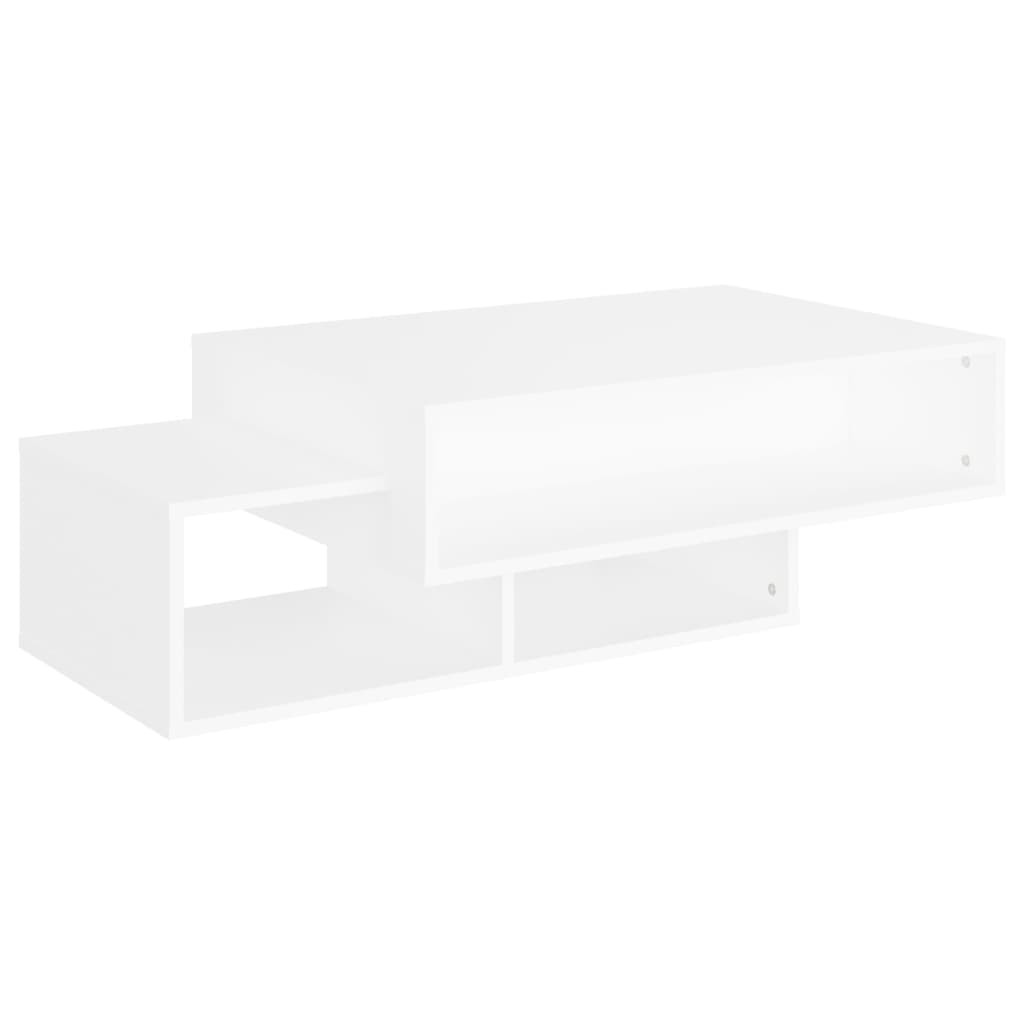 Stolik Kawowy Ława Stół Biały 105x55x32 Przegrody Do Salonu Do Pokoju