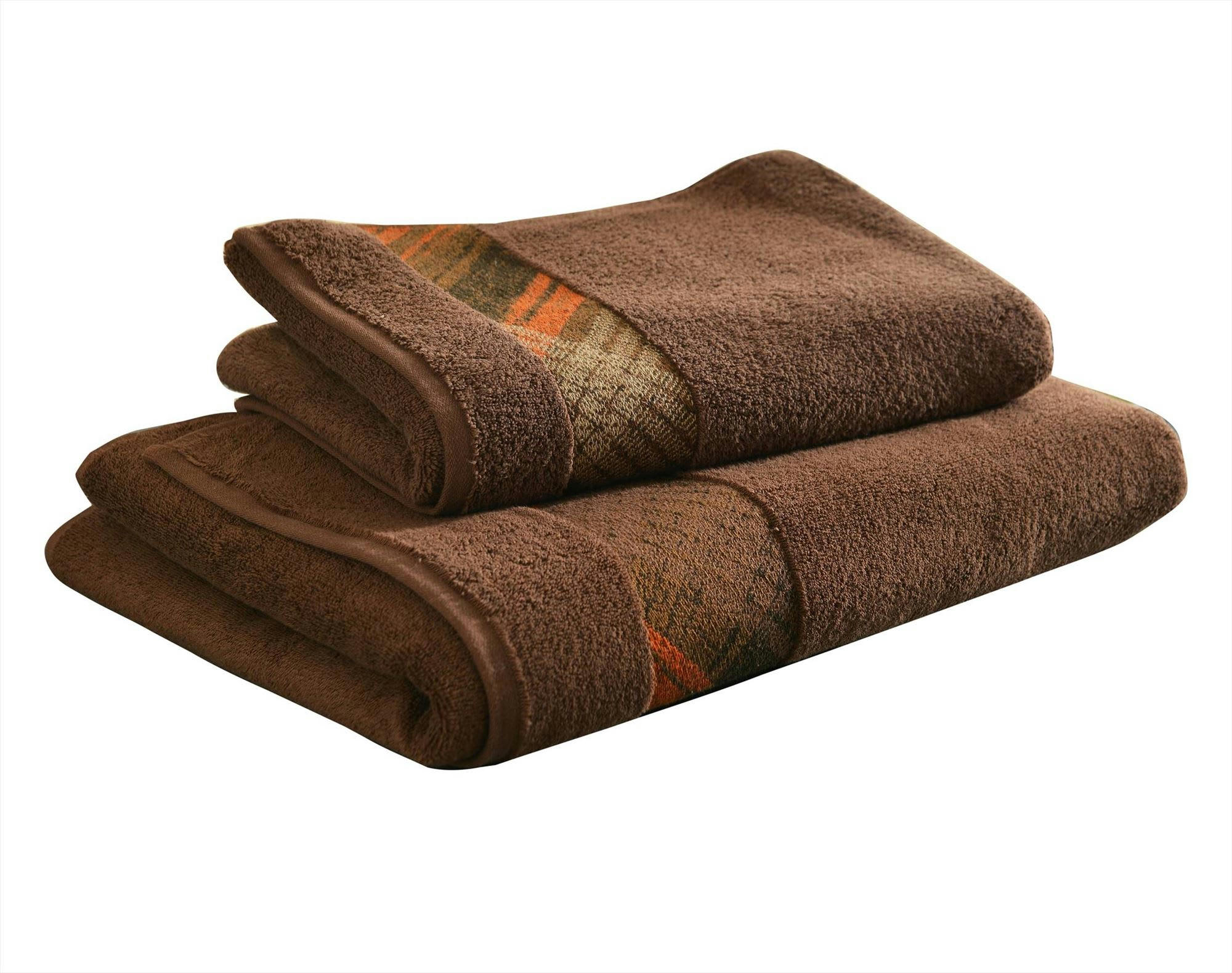 AUDRI - Serviette de toilette 50x100 marron chocolat en coton 500 g/m²