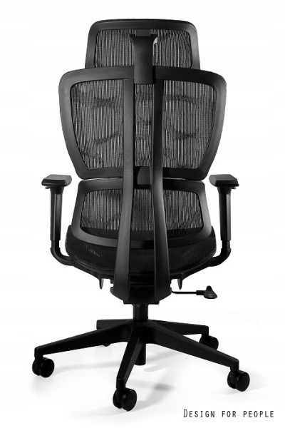 Ergonomiczny fotel biurowy DEAL 025H-U czarny siatka