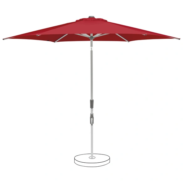 Sonnenschirm, LxH: 250x239 cm, rot