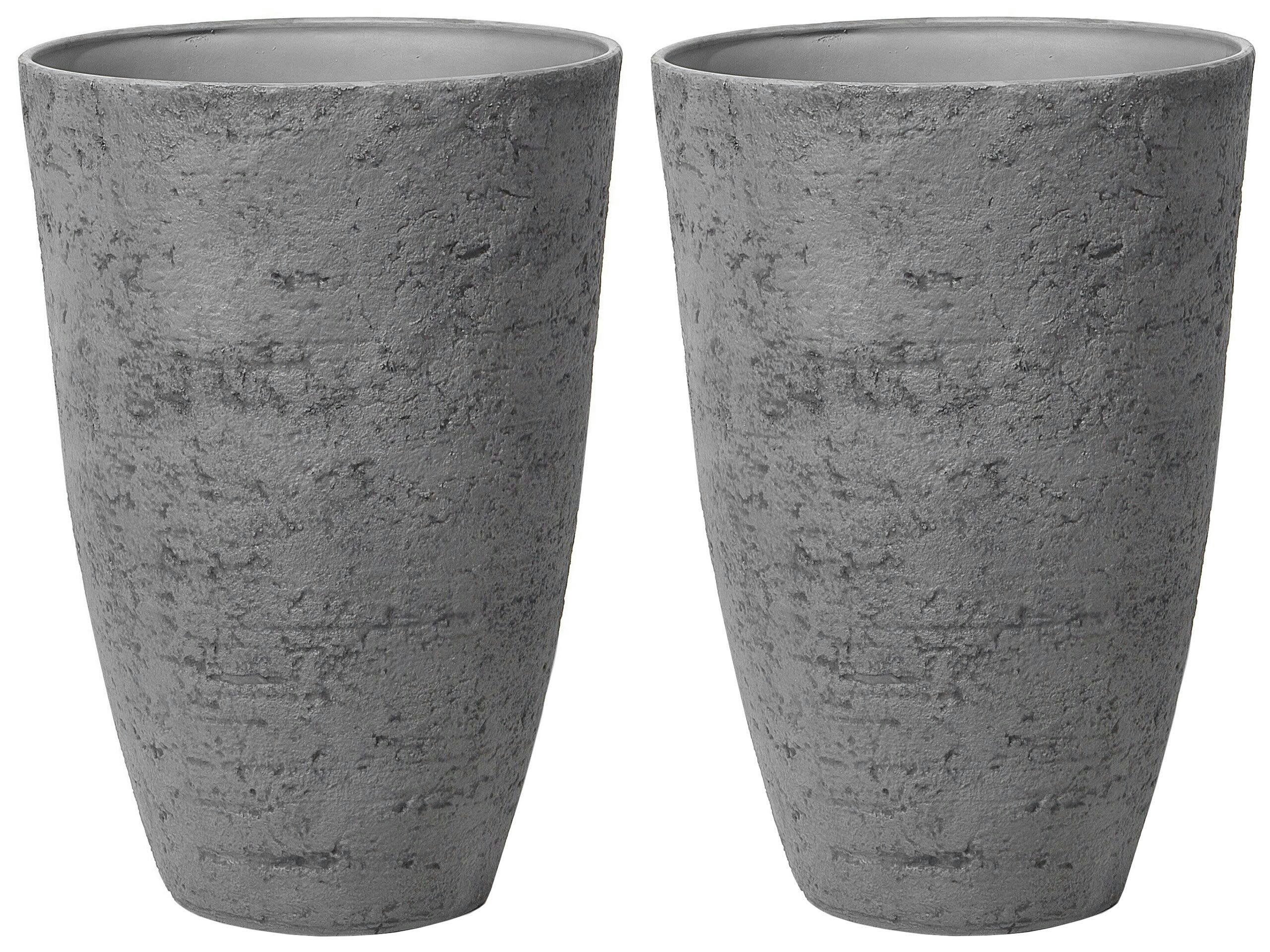 CAMIA - Cache-pot d'extérieur en pierre gris H71