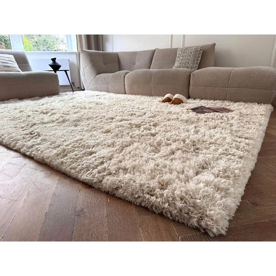 Interieur05 hoogpolig vloerkleed polyester Pilo ivoor/wit - 230 x 160 cm