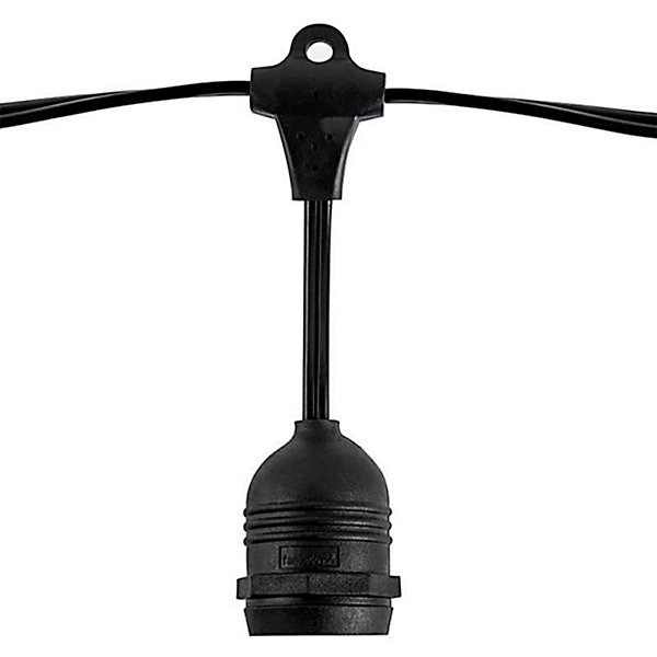 Guirlande Guinguette Noire Suspendue IP65 6m pour 10 Ampoules E27