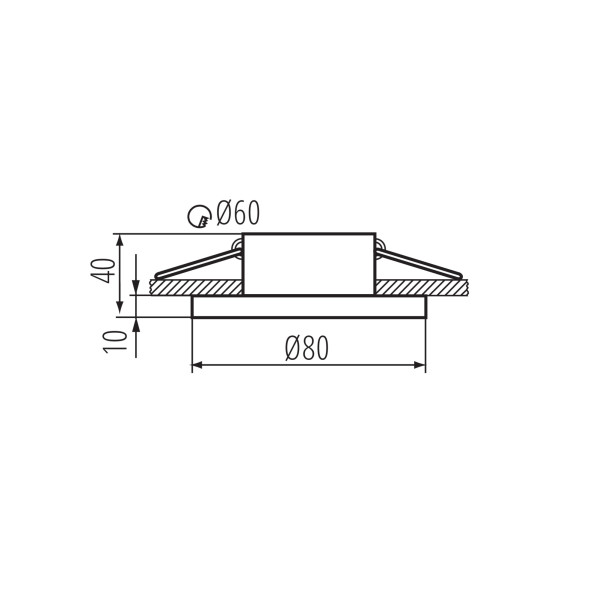 Pierścień oprawy punktowej LightLogic LL HONIS IP44 DSO-W 66476 oczko spot