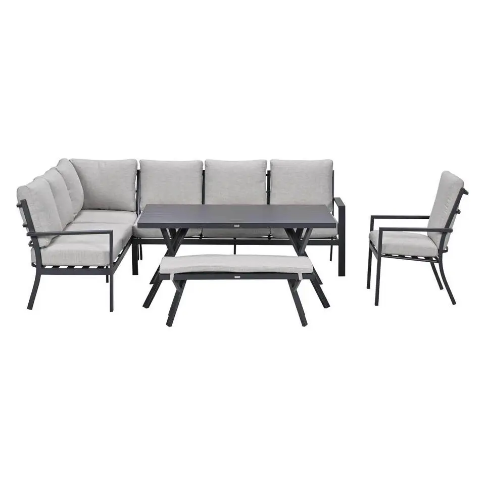 Garden Impressions Senja lounge dining set 5-delig links - sandstone