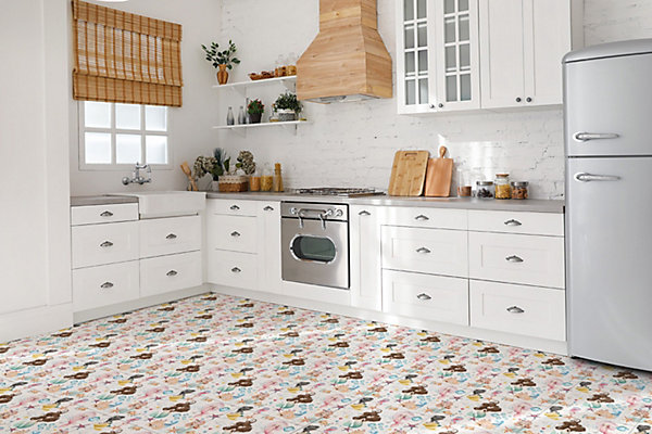Carreaux vinyle Tulup 30x30 cm Modèle de sirène pour enfants 9 pcs