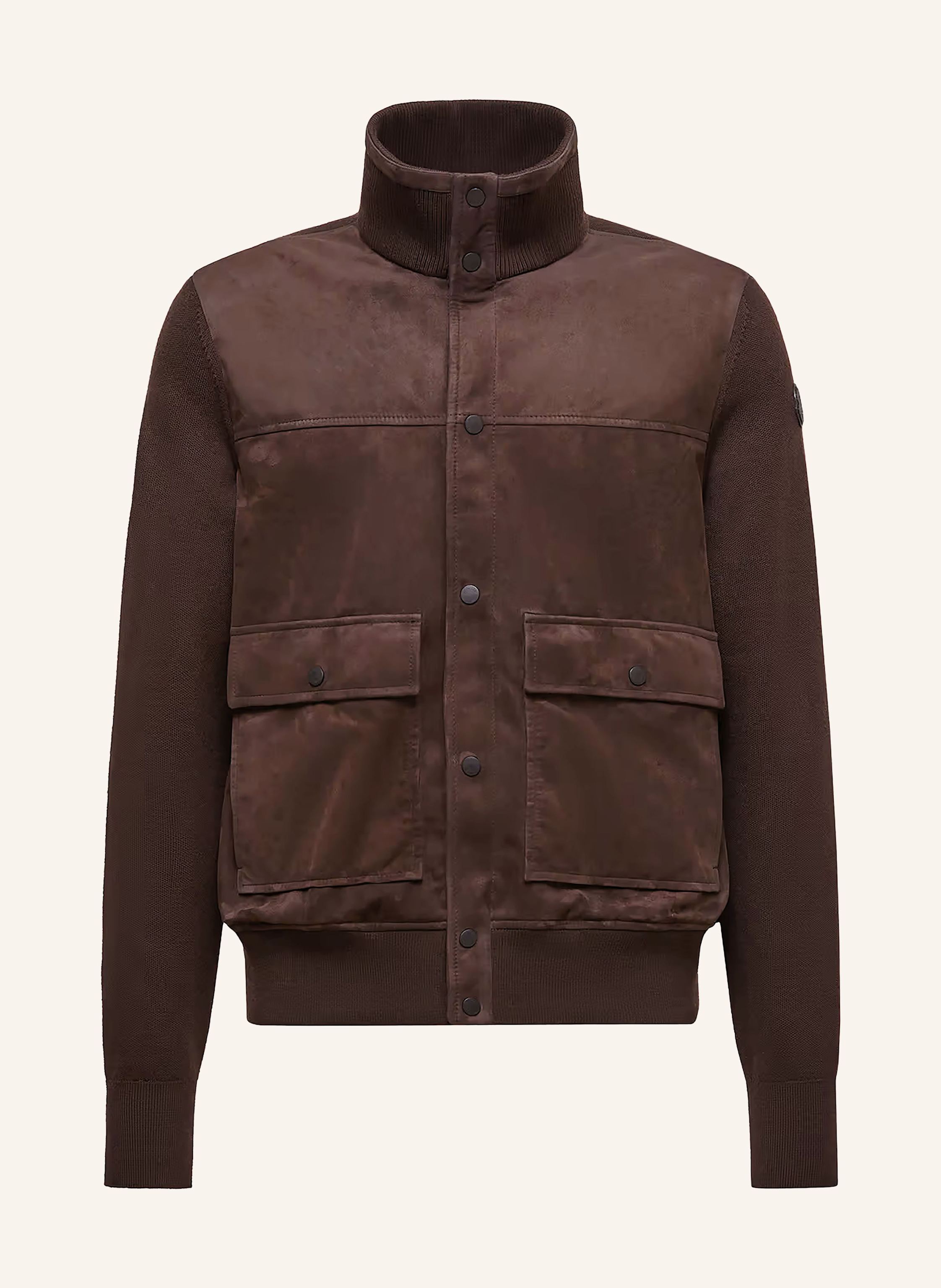 MONCLER Lederjacke im Materialmix