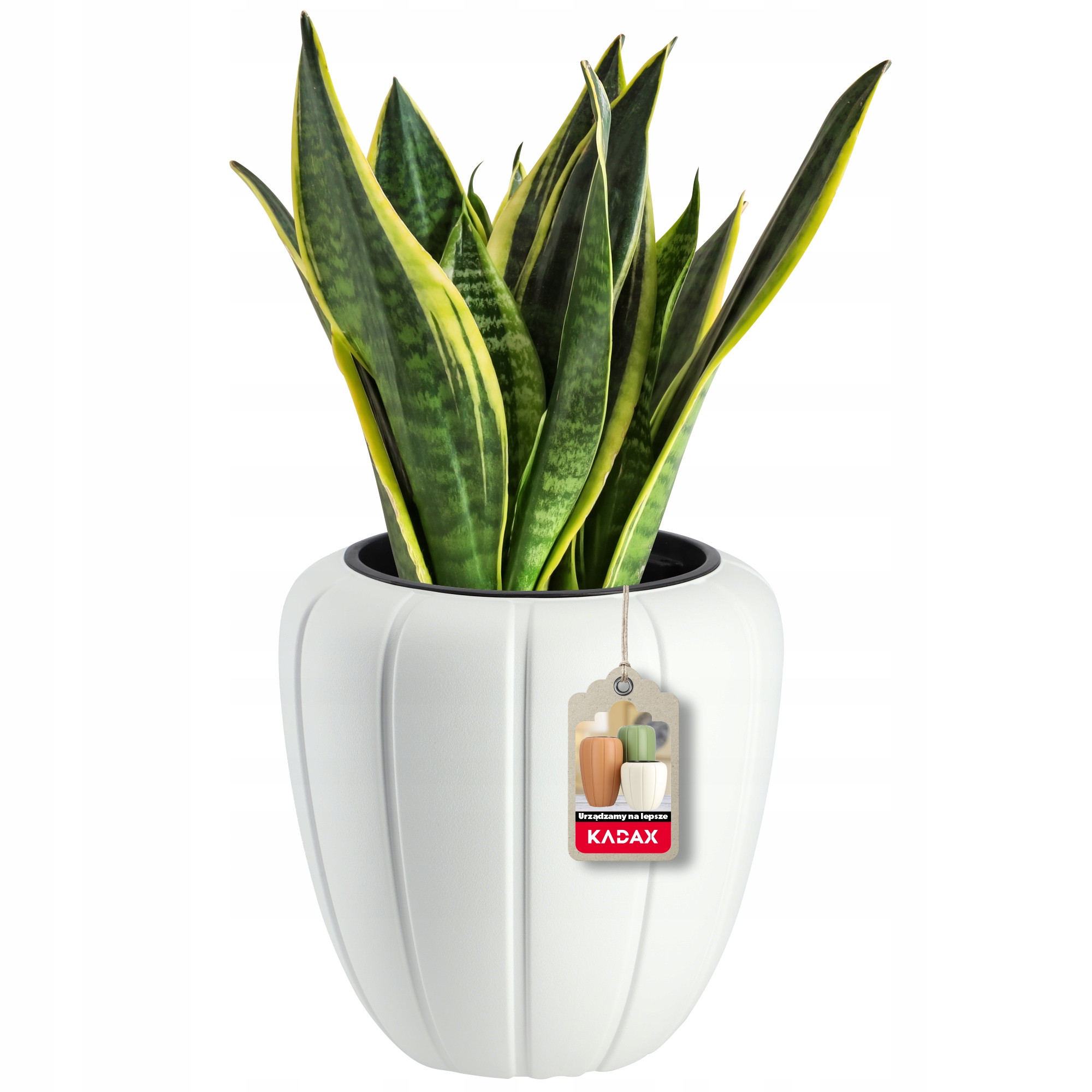 Donica Doniczka Na Kwiaty   Wkład 3D Biała 40cm