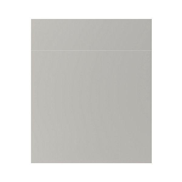 Façade de cuisine 1 porte et 1 tiroir Stevia gris mat l. 60 cm x H. 72 cm GoodHome