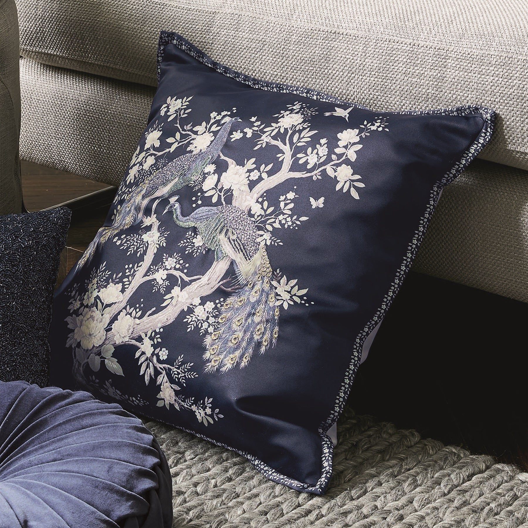 Laura Ashley Sierkussen Belvedere Midnight 50x50cm