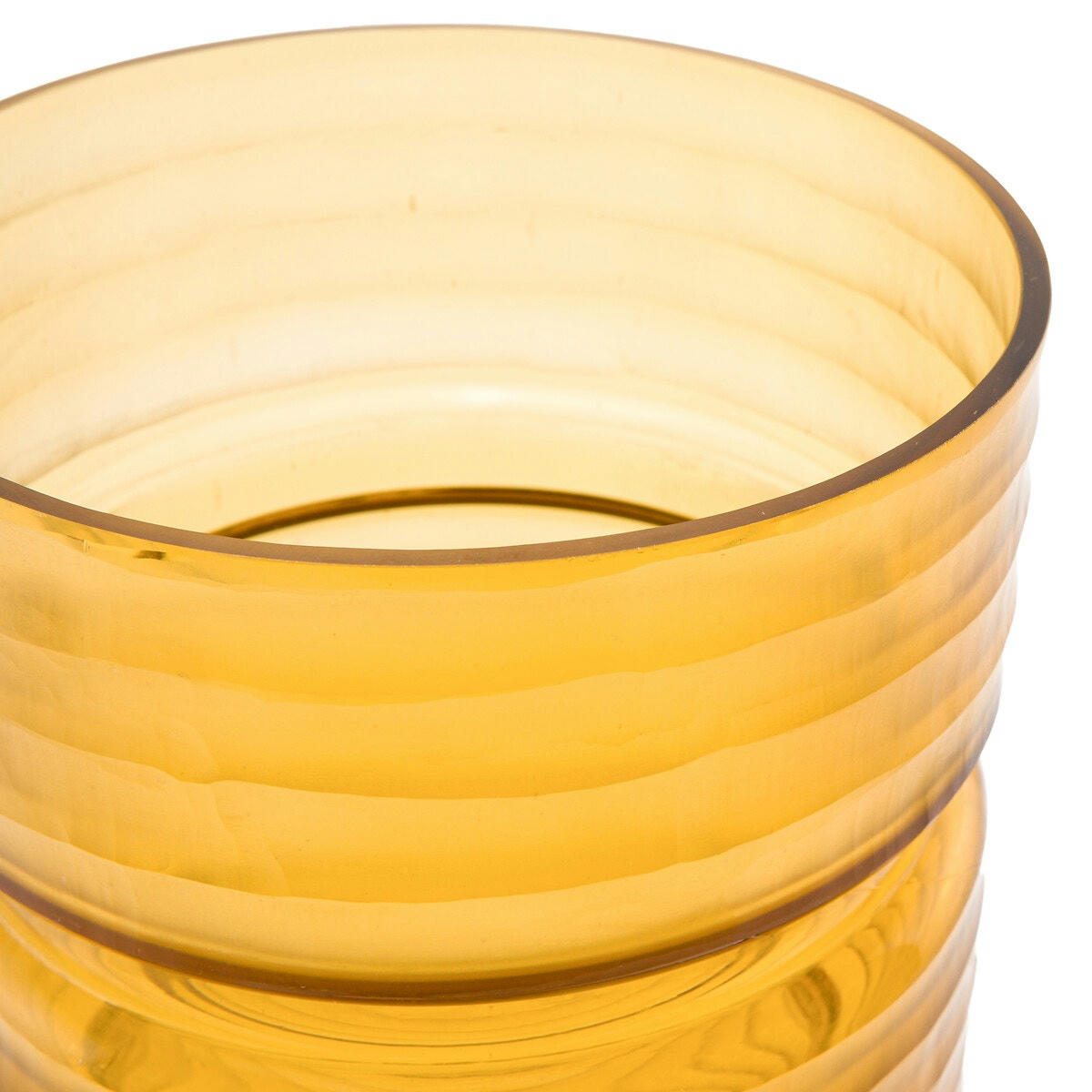 Vase en verre transparent jaune, Sunira