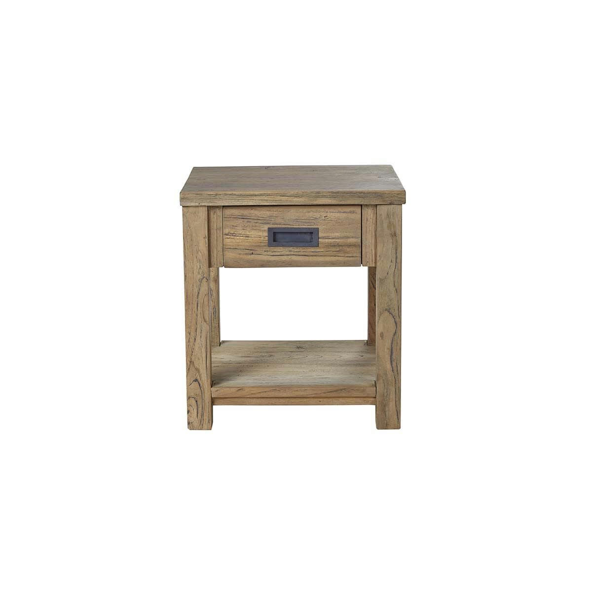 CARGO - Table de chevet en teck recyclé massif