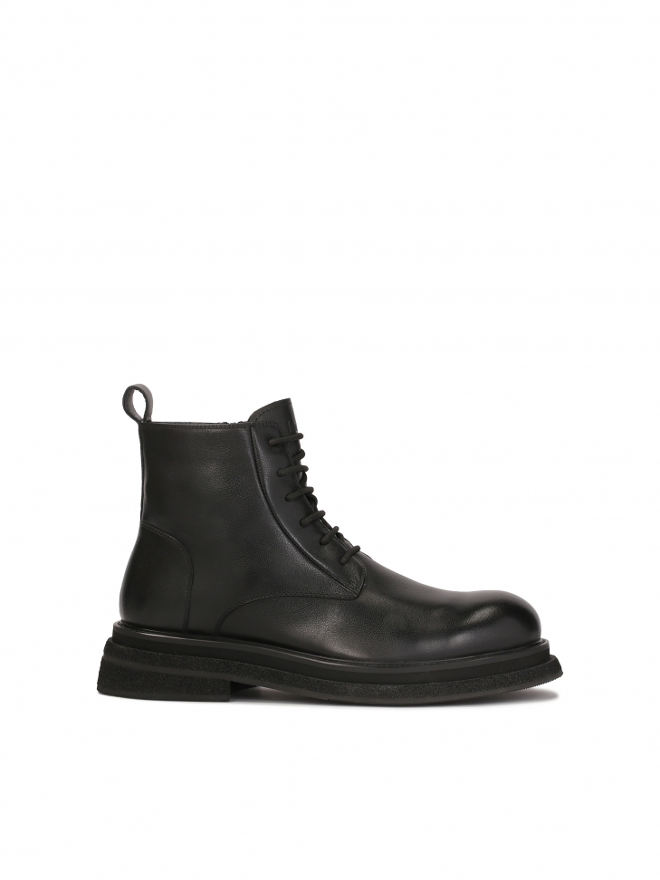 Black boots with ankle-length upper