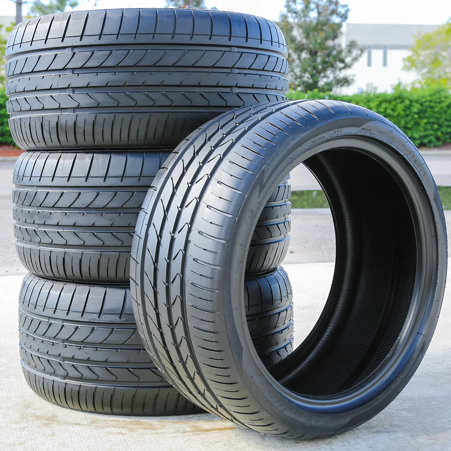 A set of 4 (4265/35R20 99Y XL high-performance tires for: 2015-23 Ford Mustang EcoBoost Premium, 2012-13 Audi A7 Quattro Base