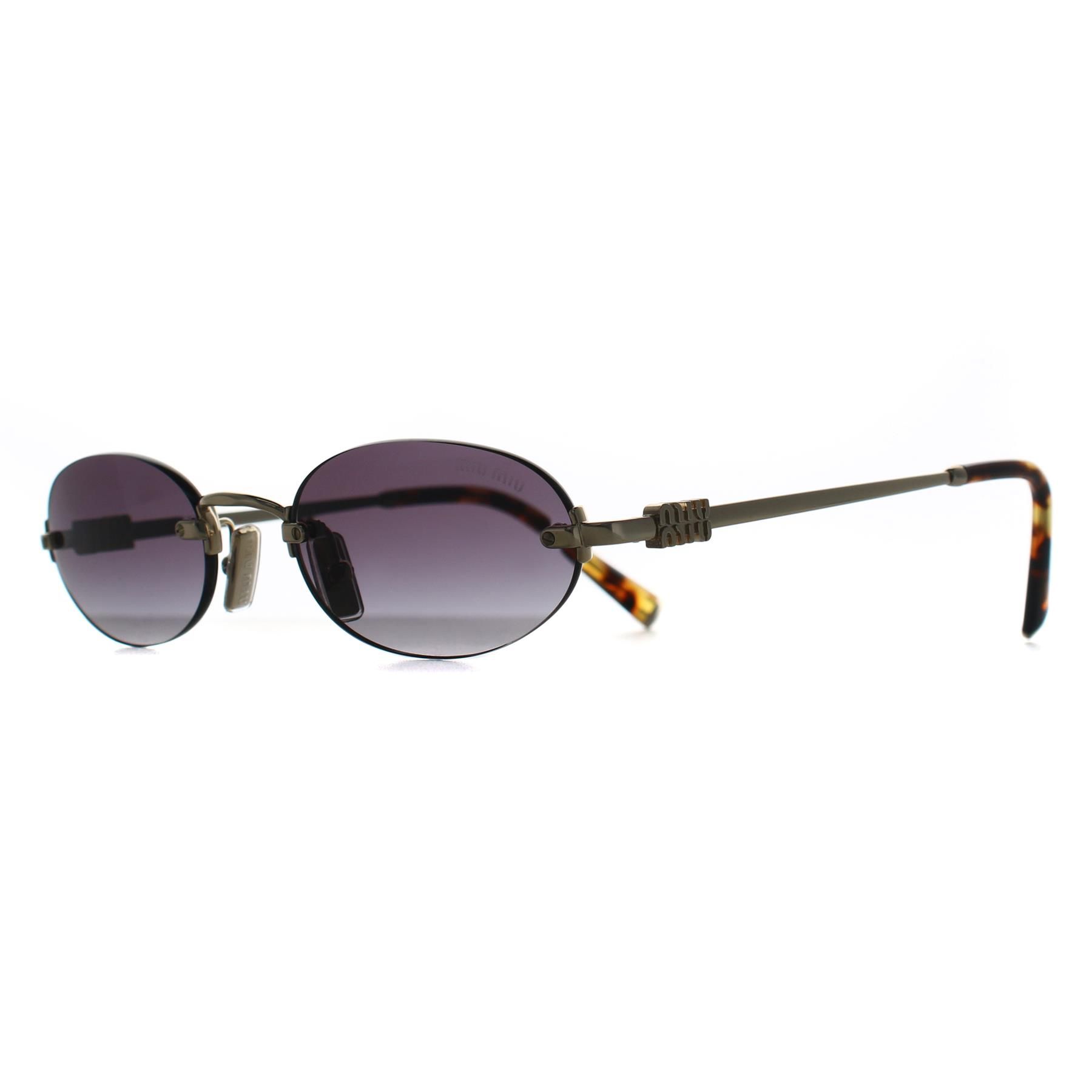 Miu Miu Oval Pale Gold Grey Gradient MUA54S