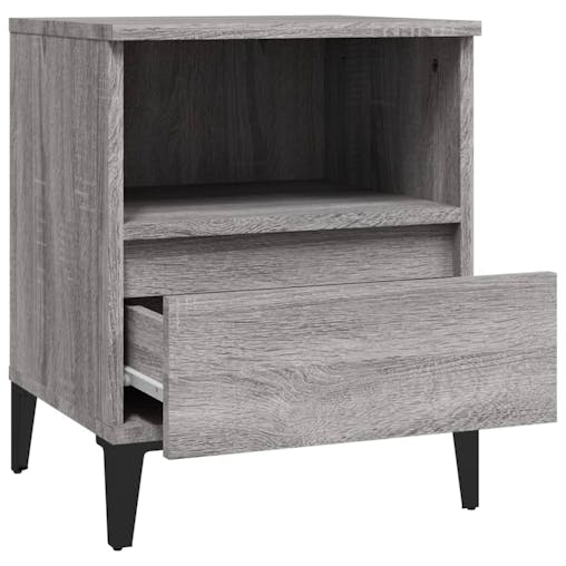 NNEVL Bedside Cabinets 2 pcs Grey Sonoma 40x35x50 cm