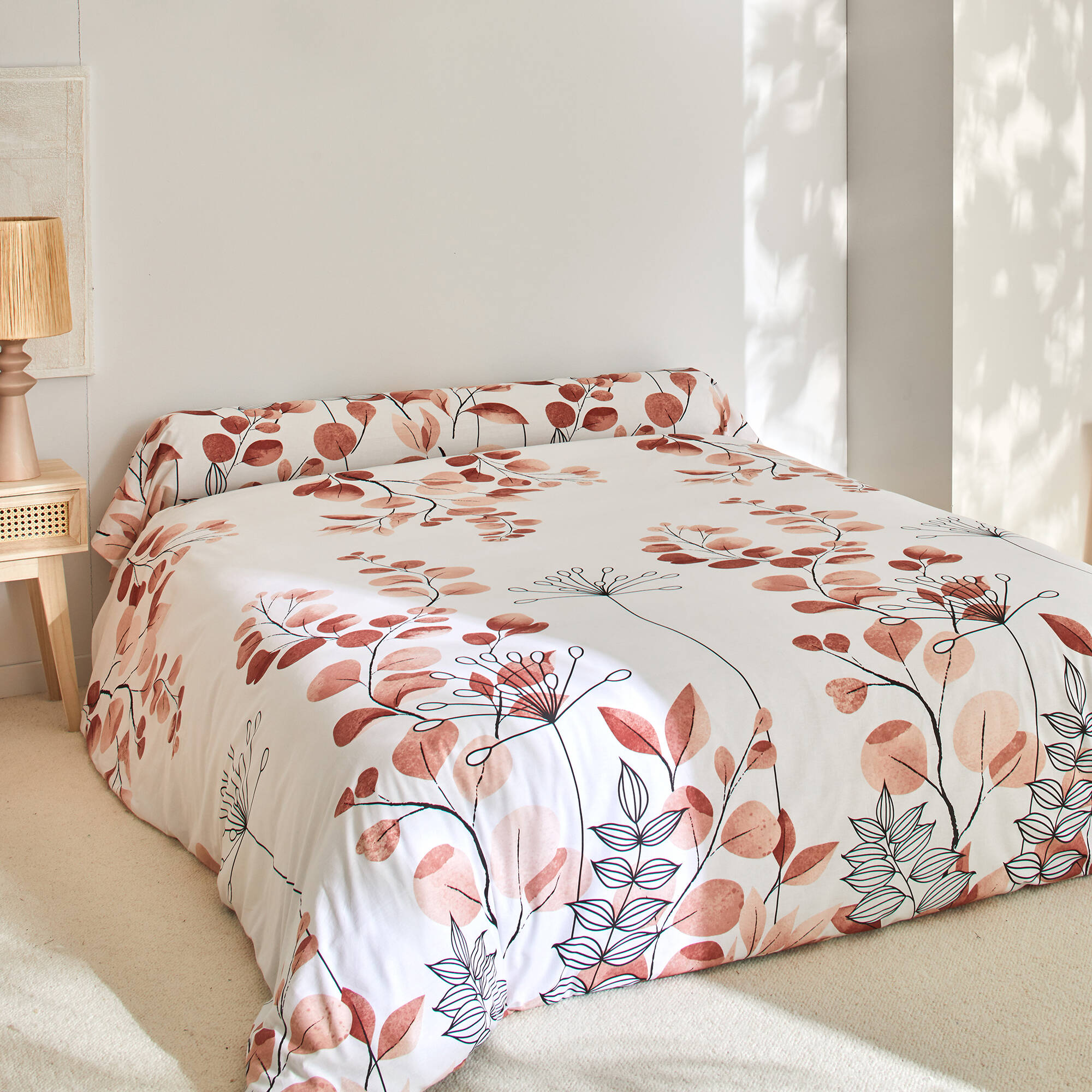 Linge de lit Danae en coton imprimé