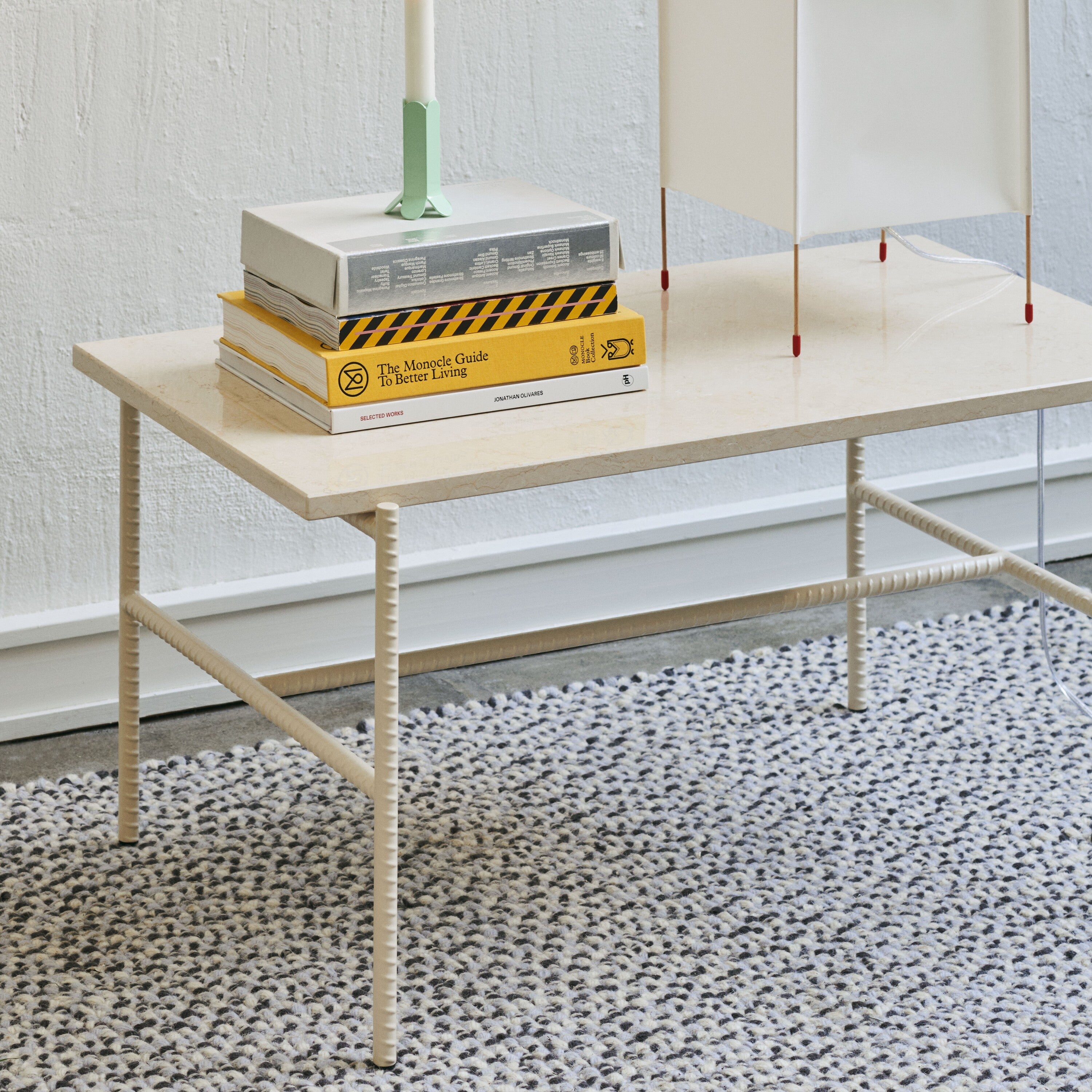 HAY Rebar Salontafel - Beige - H 40,5 x B 80 x D 49 cm