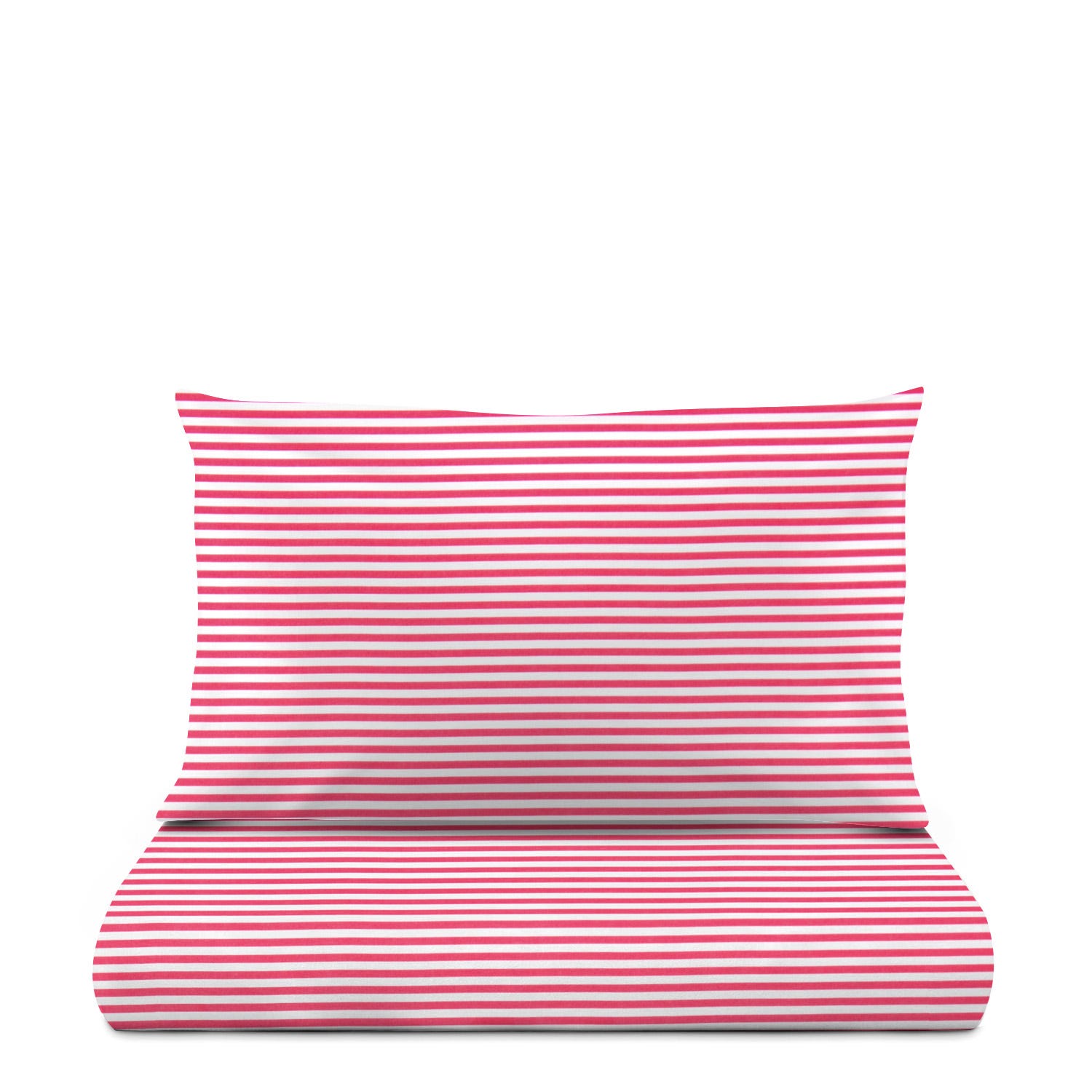 Parure letto singolo righe rosso Young
