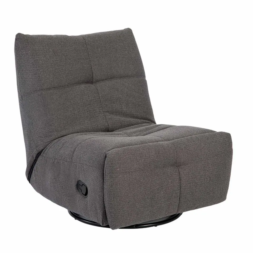 Fauteuil Donkergrijs - Draaibaar & Relaxfunctie - Lazy