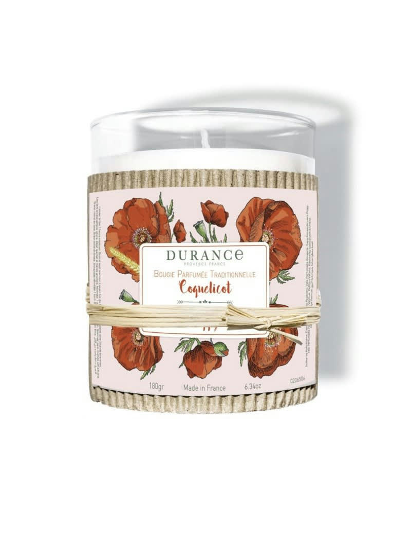 COQUELICOT - Bougie parfumée traditionnelle coquelicot 180g